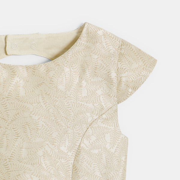 فستان للاحتفال من الجاكار ذهبي للفتيات